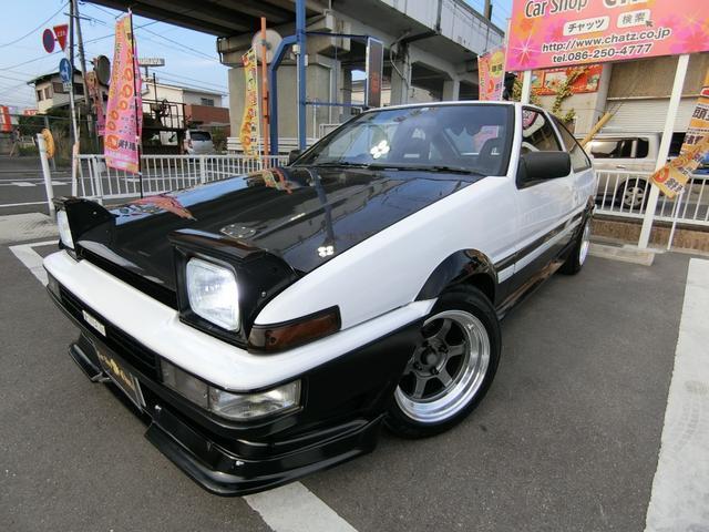 Ae86 Sprinter Trueno Gtv 5mt スプリンタートレノ ｇｔ ｖ ５ｍｔ エアロ外１４ａｗ車高調マフラー バケット席 トヨタ 中古車 Jdm 中古車紹介 Introducing Of Jdm Used Car