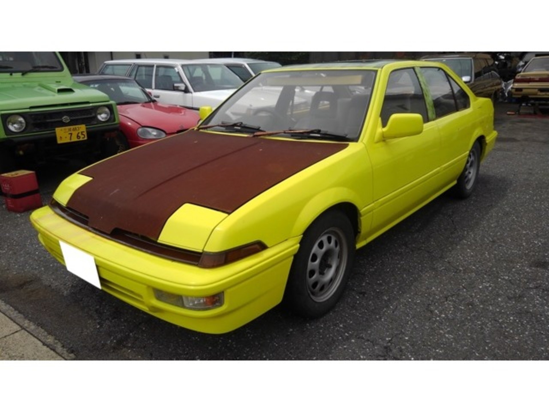 Quint Integra Sedan 5mt Sunroof Allpainted With Yellow km ホンダ クイントインテグラセダン1 5 5mt サンルーフ 全塗装済 イエロー色替 スイスポ純正色 車両本体価格 40 0万円 Jdm 中古車紹介 Introducing Of Jdm Used Car